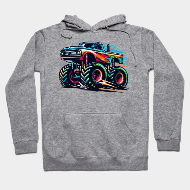 Monster Truck Hoodie by Vehicles-Art